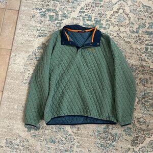 Orvis Green Quilted Pullover Sweatshirt
